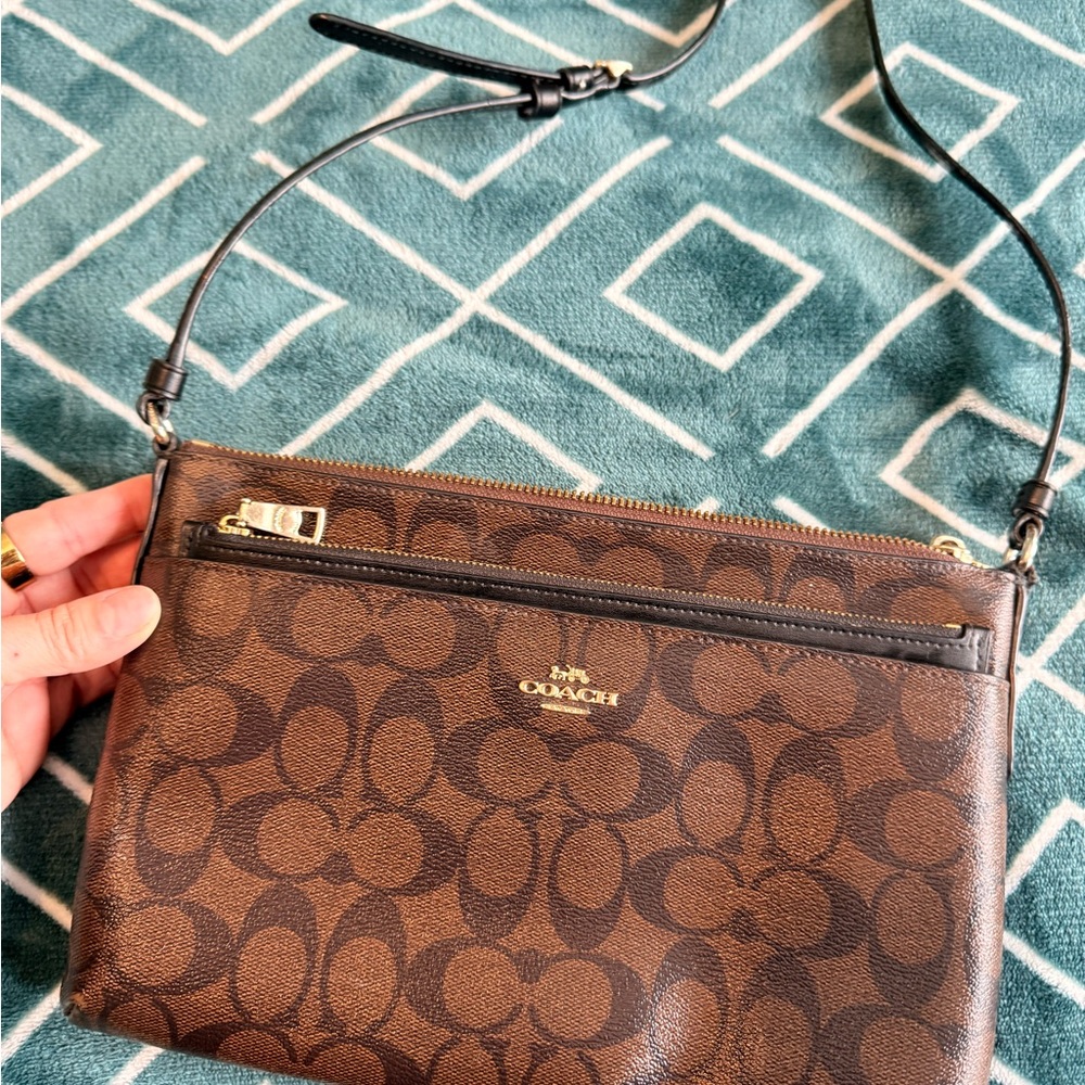 Coach Signature Brown Crossbody Bag